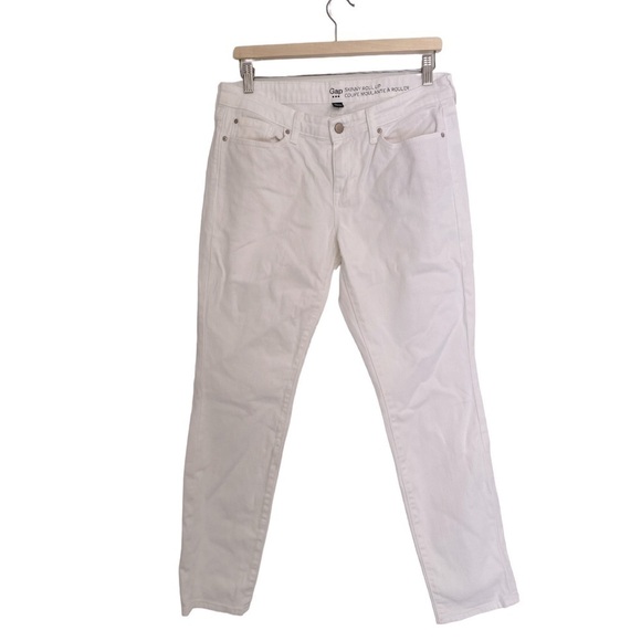 GAP SKINNY WHITE DENIM JEANS SIZE 8/29R - Picture 1 of 4
